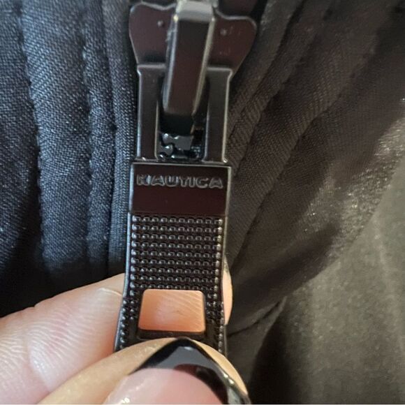 NWOT Nautica men's 3x Microfiber Light Weight Zip Up Pocket Casual jacket black - Picture 10 of 11